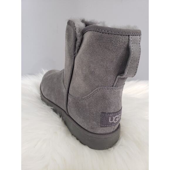 NEW SIZE 5 Womens Ugg Boots Cory II Shearling Lined Charcoal Gray Slip On - Picture 4 of 7